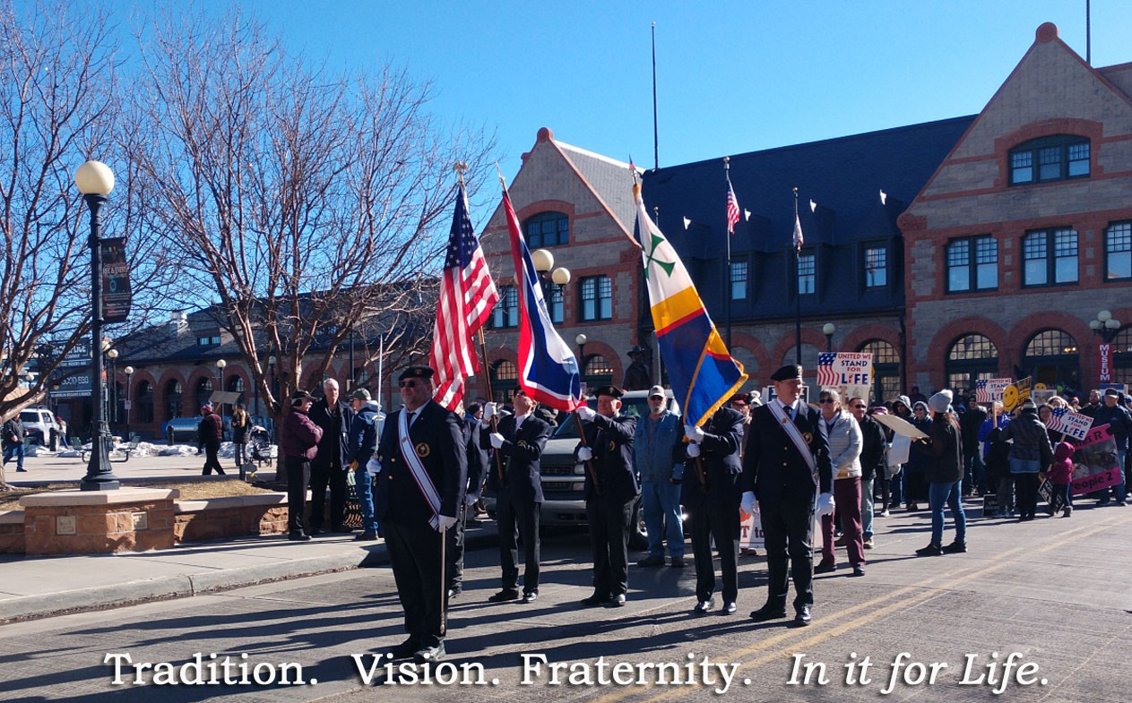 Wyoming Knights lead the way at the annual Cheyenne March for Life.